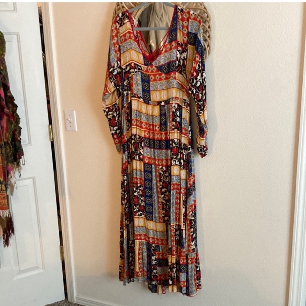 Free people patchwork dress. RARE - Picture 4 of 5